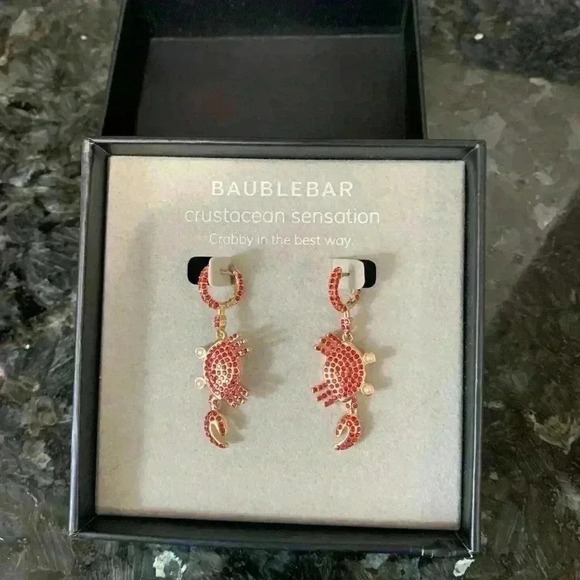 BaubleBar Jewelry - NIB BAUBLEBAR Crustacean Sensation Rhinestone Crab Earrings